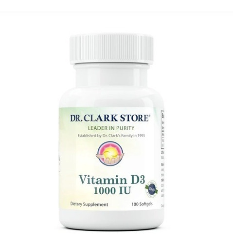 Dr Clark | Vitamin D3 | Vitamina D3 | 1000iu | 100 Softgels