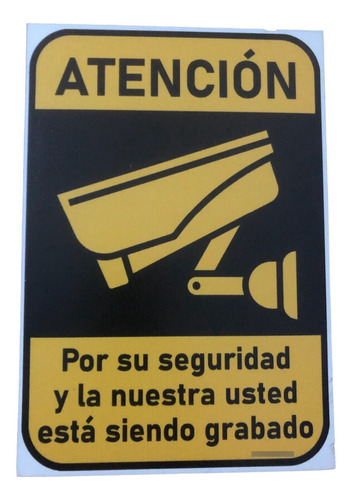 Cartel Cámara Seguridad Alarma | Pvc 13x19cms