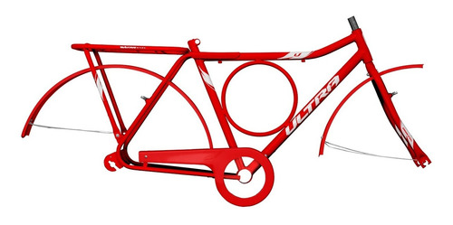 Quadro Ultra Bike Completo Com Bagageiro Barra Circular