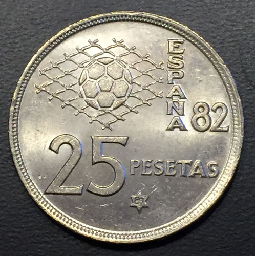 Esp144 Moneda España 25 Pesetas 1981 Xf-au Ayff