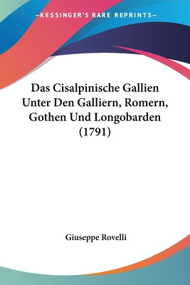 Libro Das Cisalpinische Gallien Unter Den Galliern, Romer...