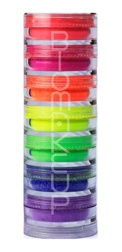 Torre De 7 Pigmentos Neon Biomakeup Gama Glow