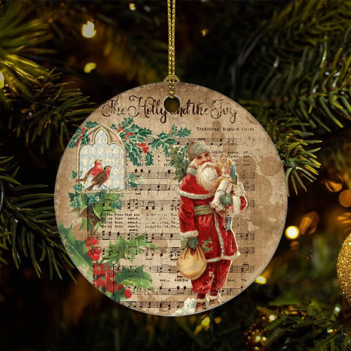 Cheyan Adorno Navidad Retro Papa Noel Arbol Para Decoracion