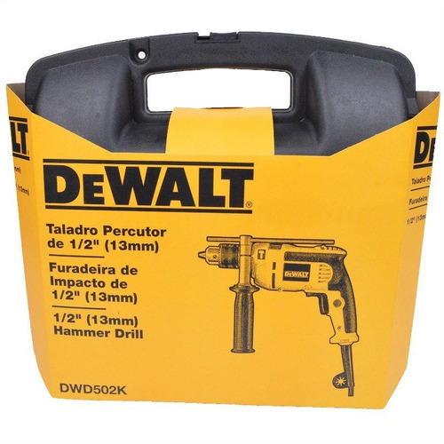Furadeira Impacto 1/2 Polegada 710w E Maleta Dwd502k Dewalt