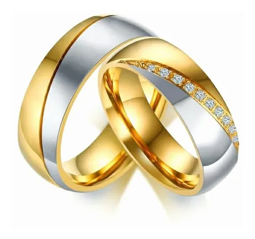 Duo Anillos De Pareja Matrimonio Boda Titanio Amor Cuotas sin