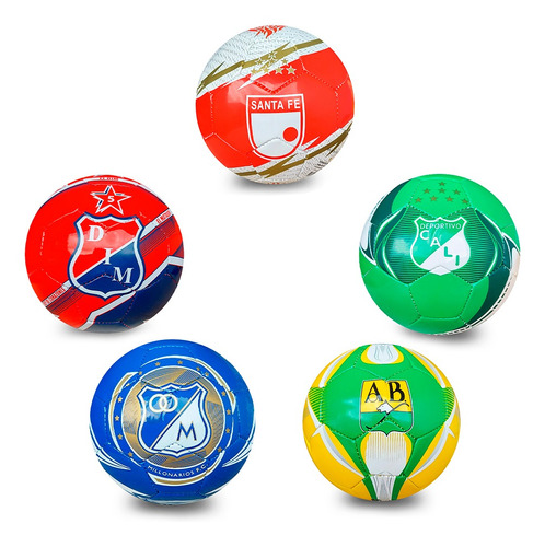 Combo Balon De Futbol Golty Hincha Por 5 Talla #1-multicolor