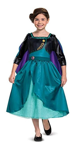 Disfraz De Anna Frozen 2 De Disney Para Niña, Vestido Clásic