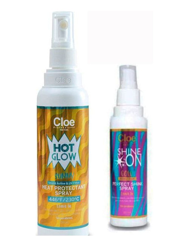 Kit Protector Termico Hot Glow Cloe Sunny+brillo Antifrizz 