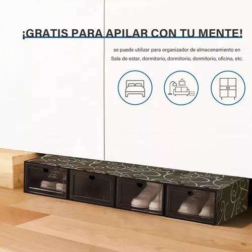 16 Piezas Cajas Organizadoras Zapatos Apilables Almacenaje