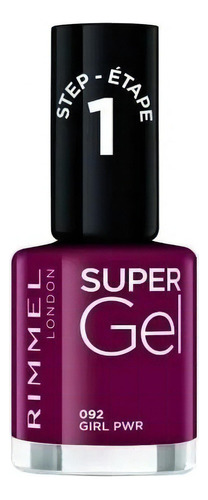 Rimmel Esmalte Rimmel Larga Duración Super Gel Paso 1 Color 092 Girl Pwr