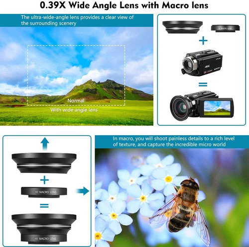 Videocámara 4k Digital Aitechny Vlogging Wifi 48mp 16x Zoom