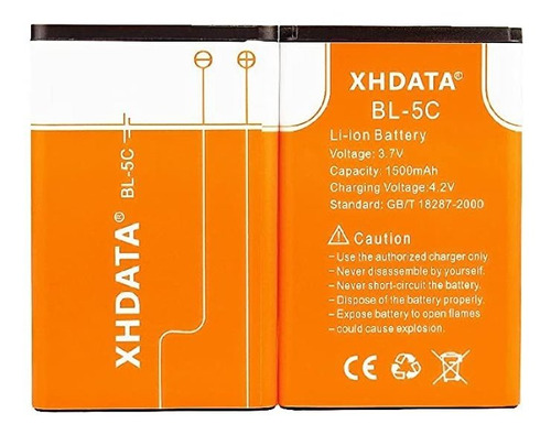 Imagen 1 de 7 de Xhdata Bl-5c - Batería Recargable De 3,7 V,  Mah, Gran Cap.