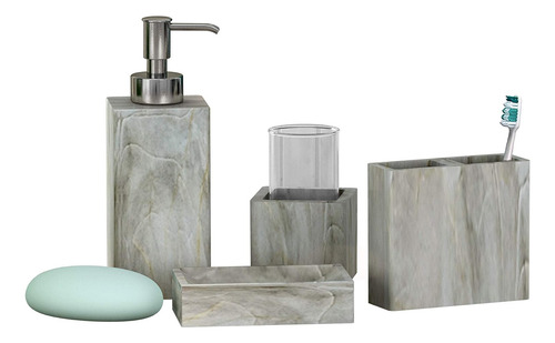 Nusteel - Juego De Accesorios De Baño De Seto De Piedra De R