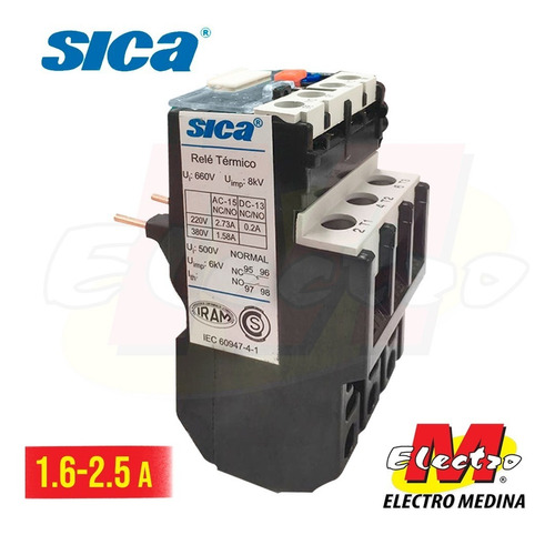 Relevo Termico 1.6-2.5a Para Contactor Sica Electro Medina
