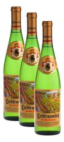 3 Vinho Branco Meio Seco Liebfraumilch Serra Gaúcha 750ml