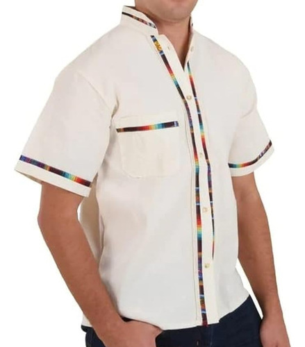 Lote De 5 Guayabera Camisa Artesanal Coralillo Manga Corta 