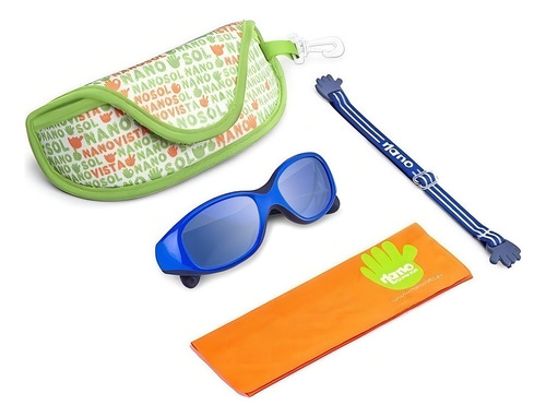 Oculos Sol Nano Vista Kooki M Ns59232 Azul 2 A 4 Anos Lente Cinza
