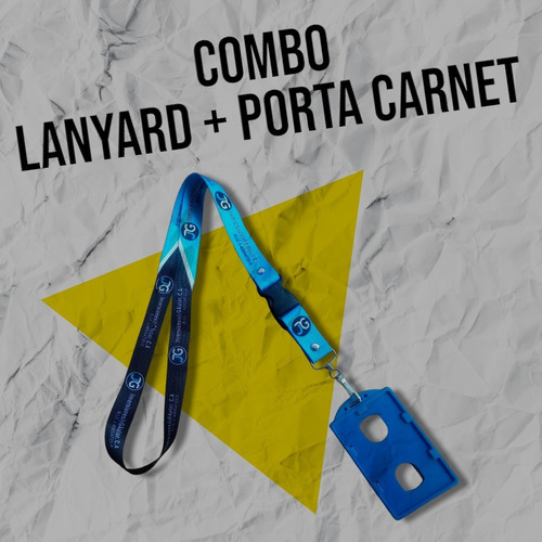 Lanyard + Porta Carnet + Carnet Full Color Ambas Caras