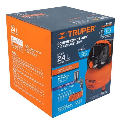 Kit Comp Libre De Aceite 24 L, 2-2/3 Hp, Pipi-420 Y Manguera