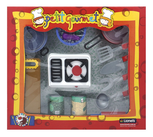 Petit Gourmet Set Juego De Cocina Accesorios Y Anafe Color Blanco