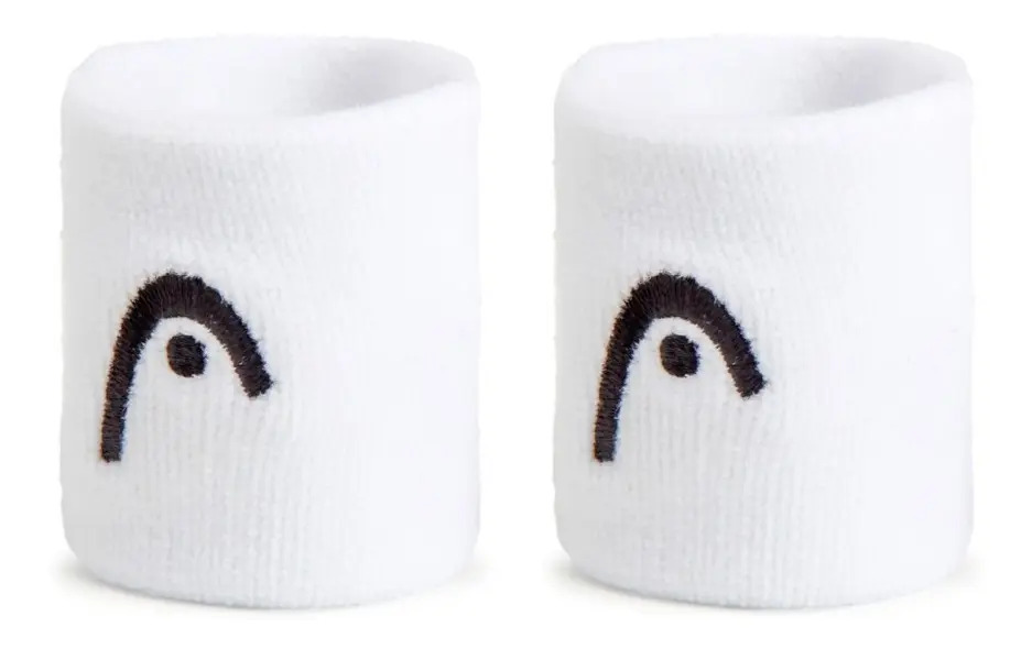 Munhequeira Head Toalha Pulso Nylon Unissex Fit Pequena Par Cor Branco