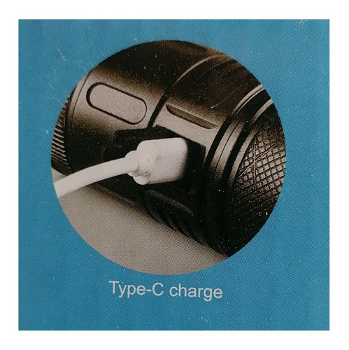 Linterna Led Zoom De Caza O Táctica Recargable Usb C