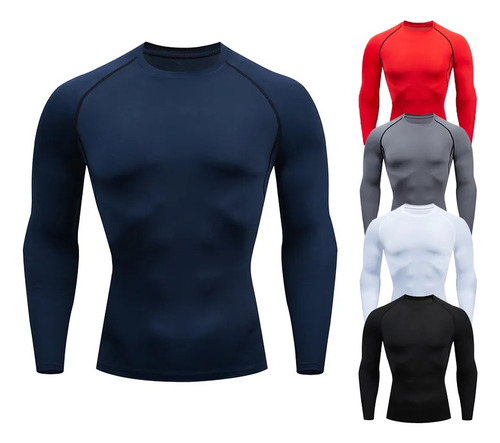 Camiseta Deportiva Ajustada De Manga Larga Para Correr Para