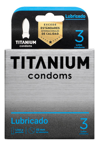 Estuche Condon Titanium Lubricado X3