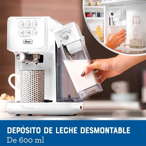 Cafetera Express Oster Primalatte Touch Bvstem6801w White