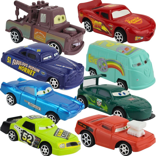 Kit 8 Carrinhos Fricção Filme Carros 3 Relâmpago Mcqueen