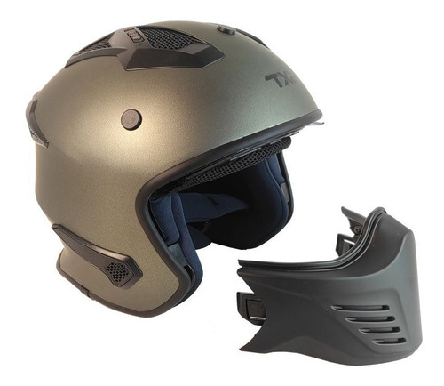 Imagen 4 de 5 de Casco Tx2 Cafe Racer Certificado Ece Modular Careta Y Gafas