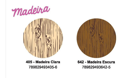 Imagem 2 de 4 de Folha De Eva Estampado Madeira 40x60cm - 5 Unidades