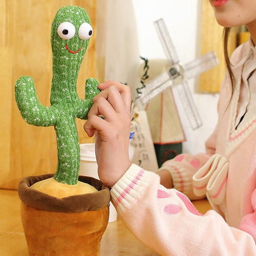 Imagen 10 de 10 de Cactus Peluche Bailarin Canta Graba Educativo Recargable