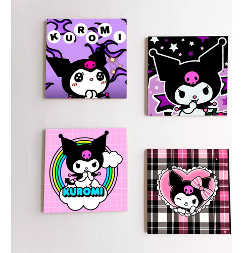 4 Piezas Pintura De Diamantes Cuadros Decor Kitty/kuromi