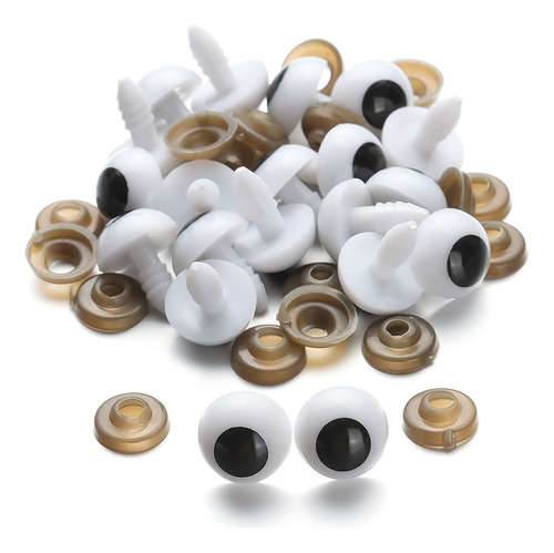 Ojos De Plástico Para Hacer Muñecas, Manualidades, Blanco Y