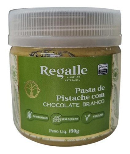 Pasta De Pistache Com Chocolate Branco Regalle 150g