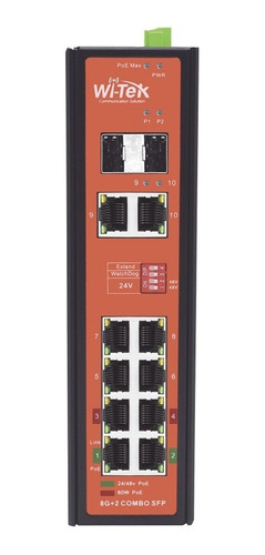 Switch Industrial Poe+ No Administrable De 8 Puertos 2 Sfp