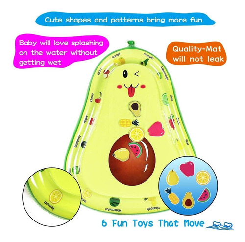 Colchoneta Agua Inflable Para Niños, Colchoneta Para Gatear