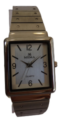 Reloj Mema Quartz Japan 1756m Acero Garantía 2 Años  Estuche