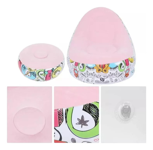 Sofá Tumbona Inflable Con Reposa Pies Y Inflador Incluido