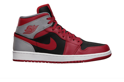 Zapatillas Jordan 1 Mid Fire Red Cement Urbano 554724-603   