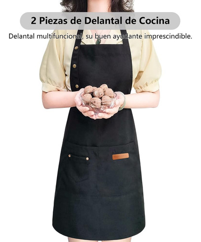 2 Pzs Delantal De Cocina Impermeables, Babero Chef