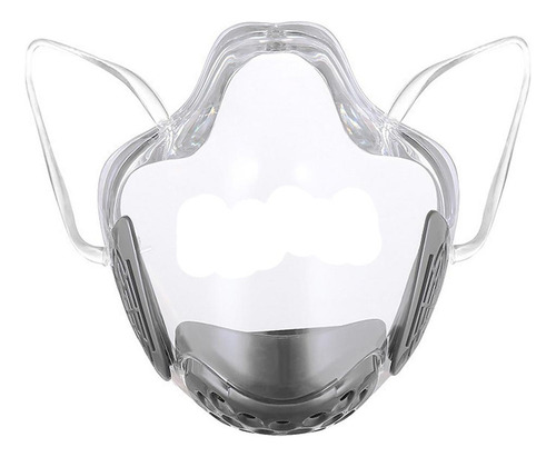 2x Mascarilla Facial Transparente Que Cubre La Boca Y La
