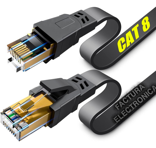 Cable De Red Utp Cat 8 Rj45 Ethernet Lan 3m Ponchado 40gbps