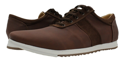Imagen 3 de 8 de Zapato Casual Calzado Fino Oficina Cafe Original Hombre A54