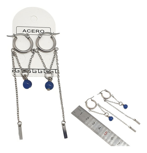 Bellos Aros De Ágata En Acero Quirúrgico