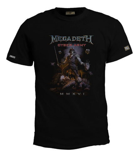 Camiseta Megadeth Cyber Army Metal Rock Mmxvi Bto