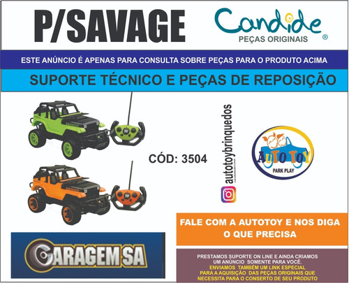 Savage 3504 - Garagem Sa - Consulta Para Peças