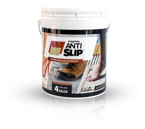 Pintura Patio Antislip 4kg Antideslizante Incoloro Pileta