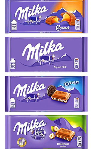 Kit 12 Un. Chocolate Milka 100g Importado - Vários Sabores